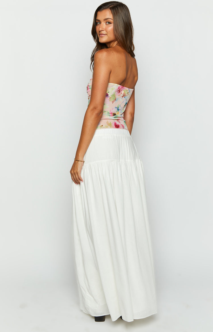 Cade White Maxi Skirt — 6