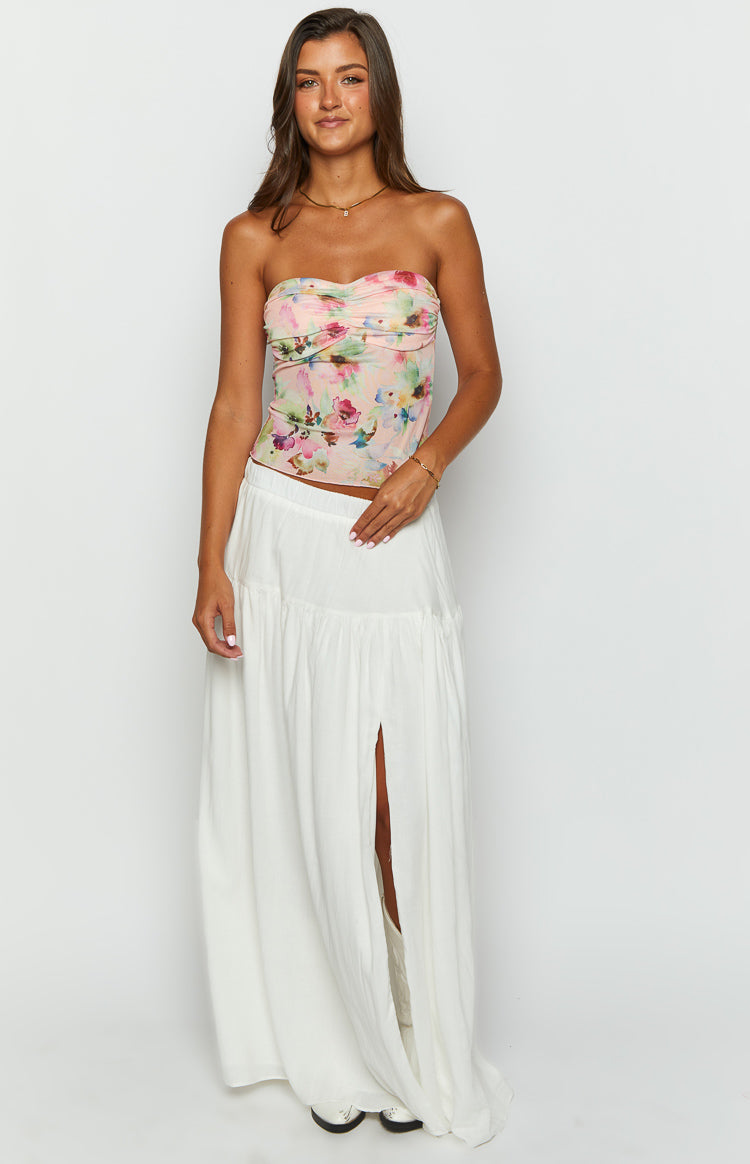 Cade White Maxi Skirt — 4
