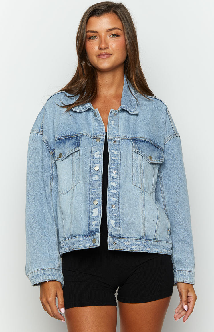 Hugo Light Wash Oversized Denim Jacket — 2