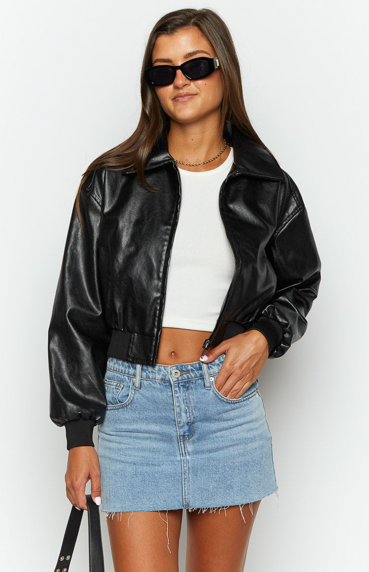 Abbi Black Cropped Jacket — 2