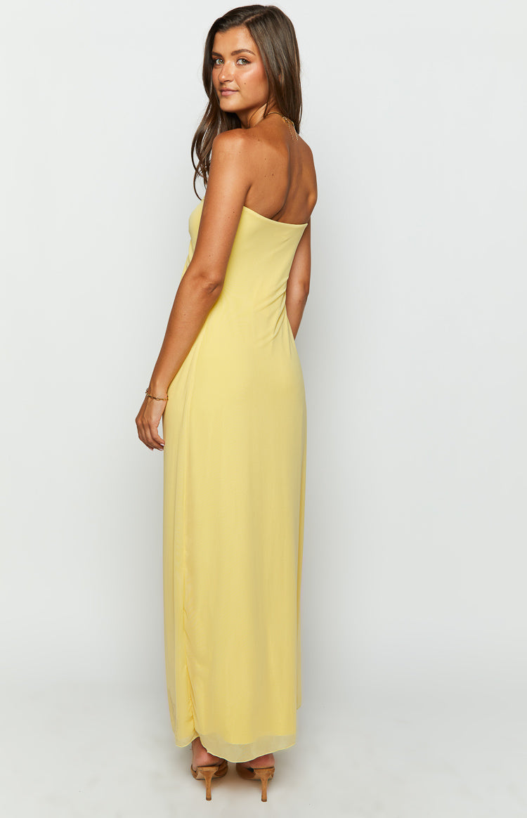 Braelyn Yellow Strapless Maxi Dress — 7