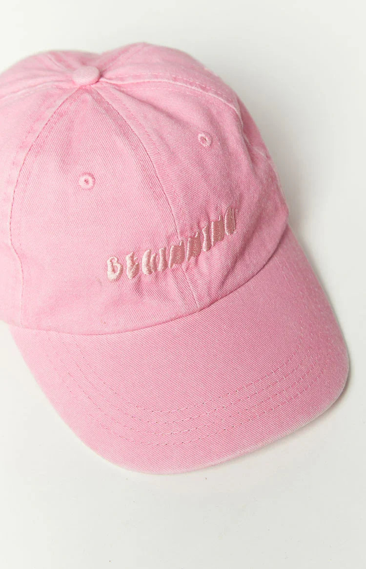Beginning Boutique Pink Washed Cap — 4