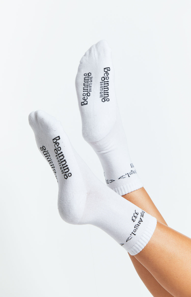 Hey Angel White Crew Socks — 6