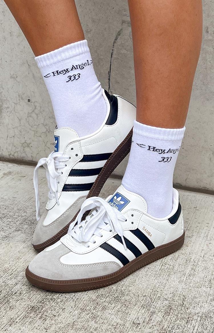Hey Angel White Crew Socks — 7