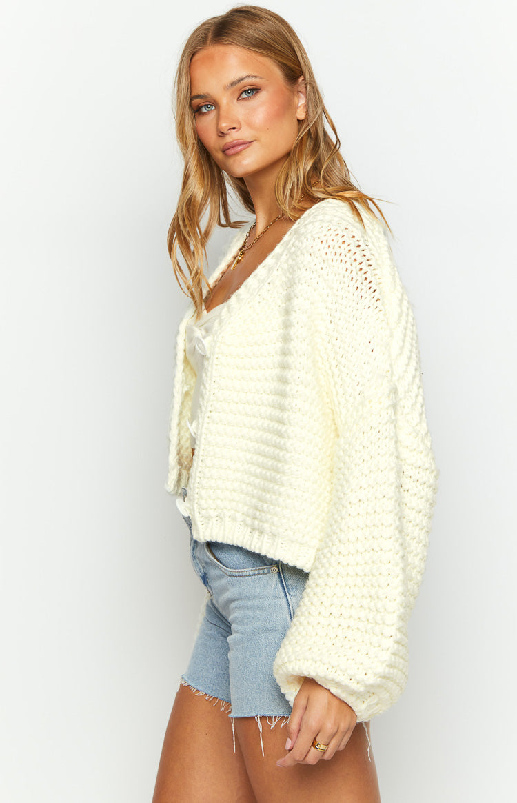 Jen White Knit Cardigan — 5