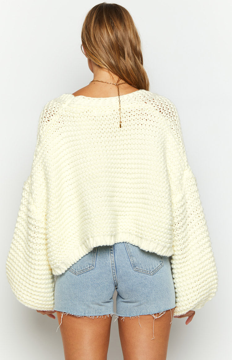 Jen White Knit Cardigan — 6