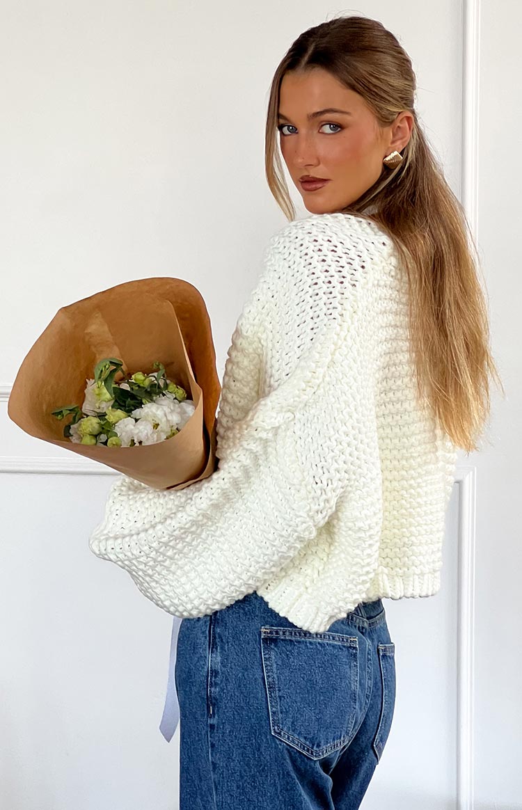 Jen White Knit Cardigan — 14