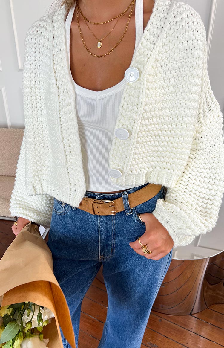 Jen White Knit Cardigan — 15