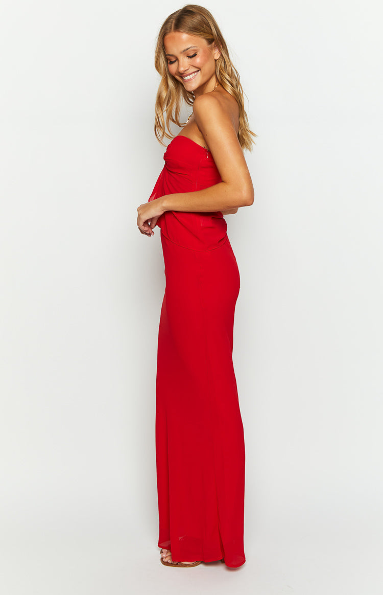Jacqulin Red Maxi Skirt — 5