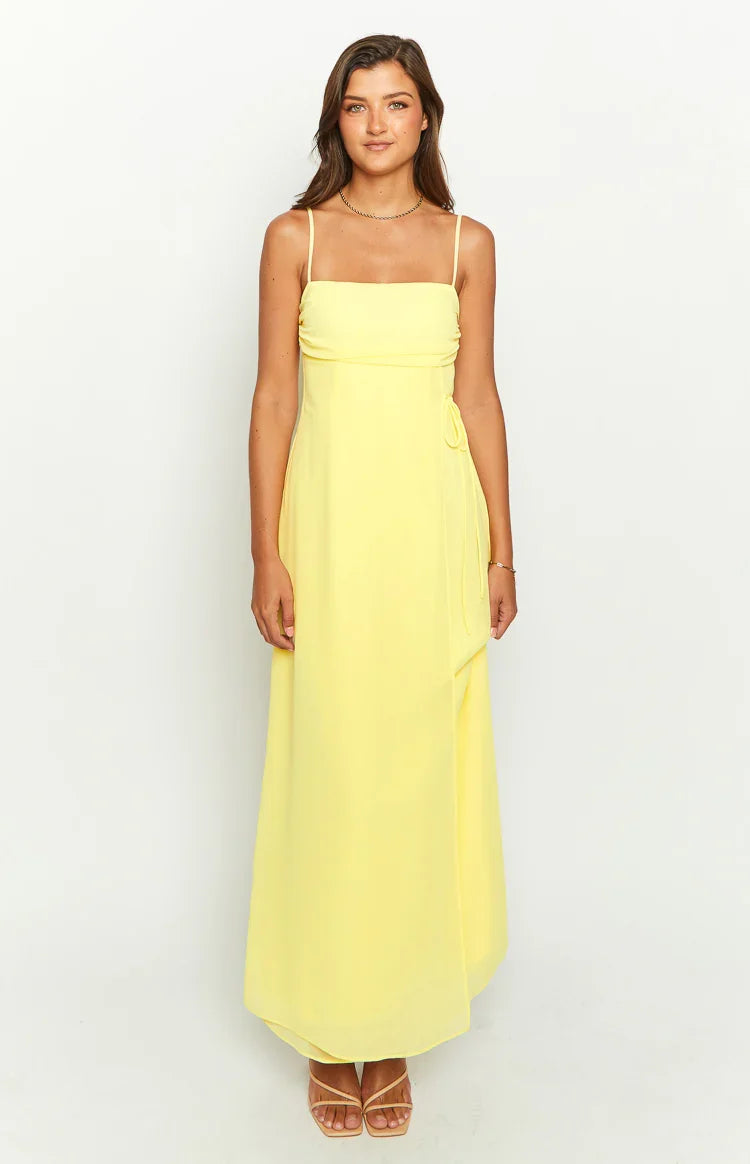 Flossie Yellow Maxi Sleeveless Dress — 2