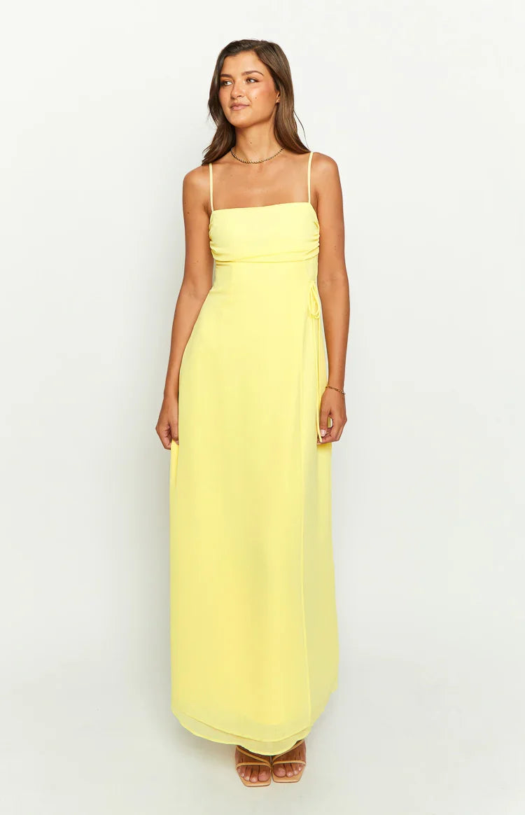 Flossie Yellow Maxi Sleeveless Dress — 3