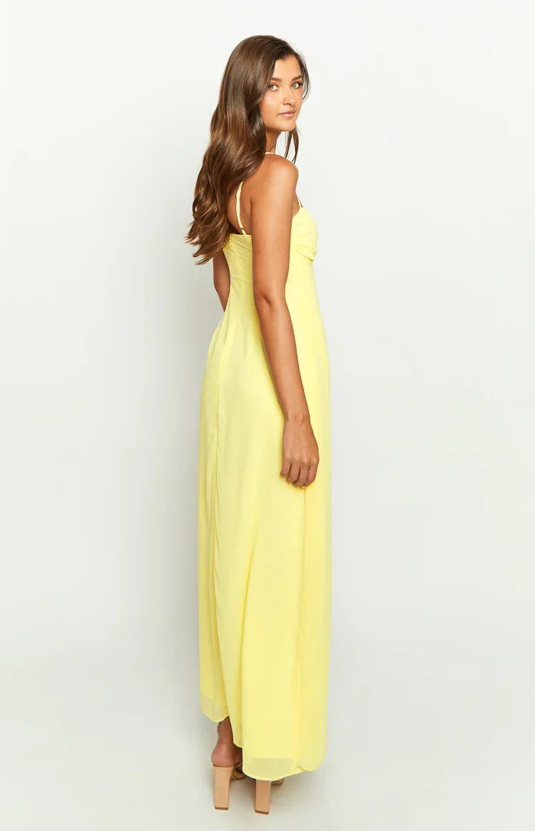 Flossie Yellow Maxi Sleeveless Dress — 5