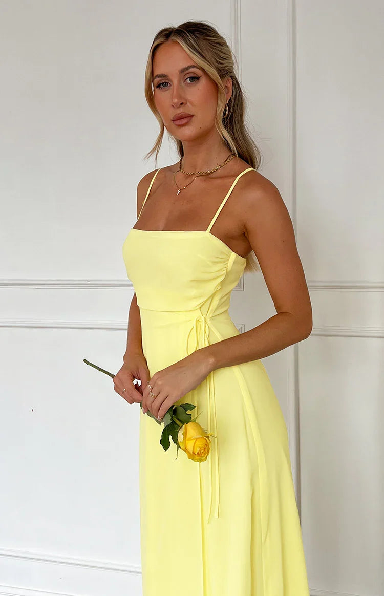 Flossie Yellow Maxi Sleeveless Dress — 7