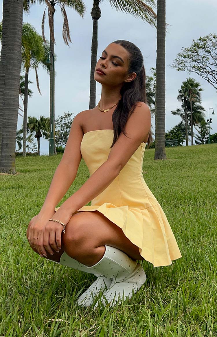 Good Days Yellow Strapless Mini Dress — 8