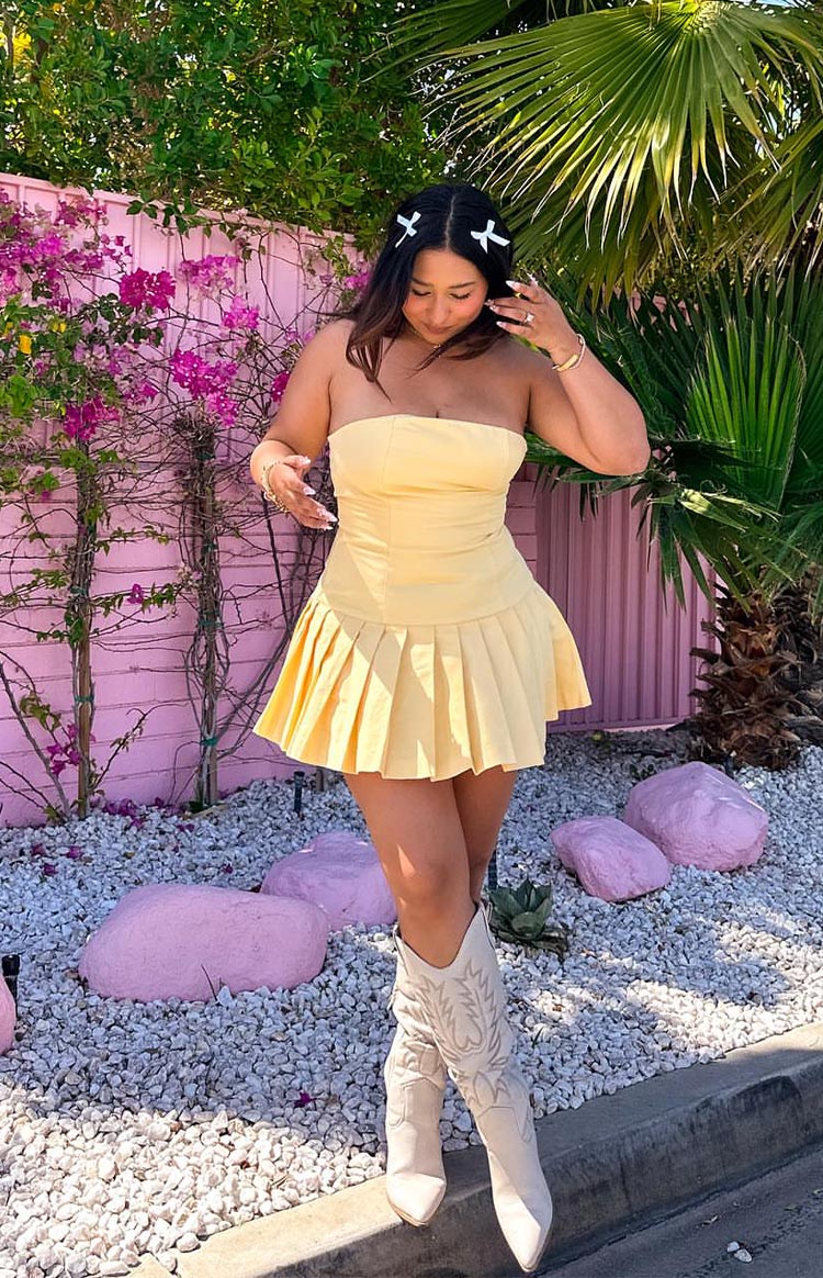 Good Days Yellow Strapless Mini Dress — 9