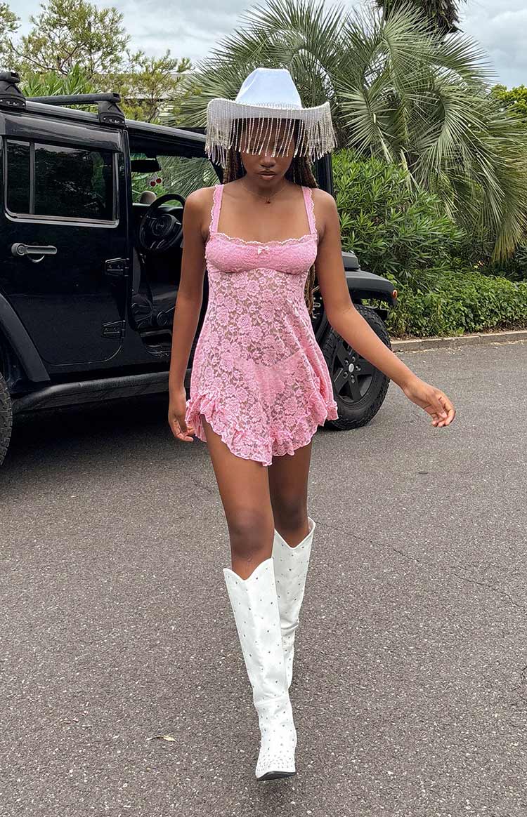 All Mine Pink Lace Mini Dress — 12