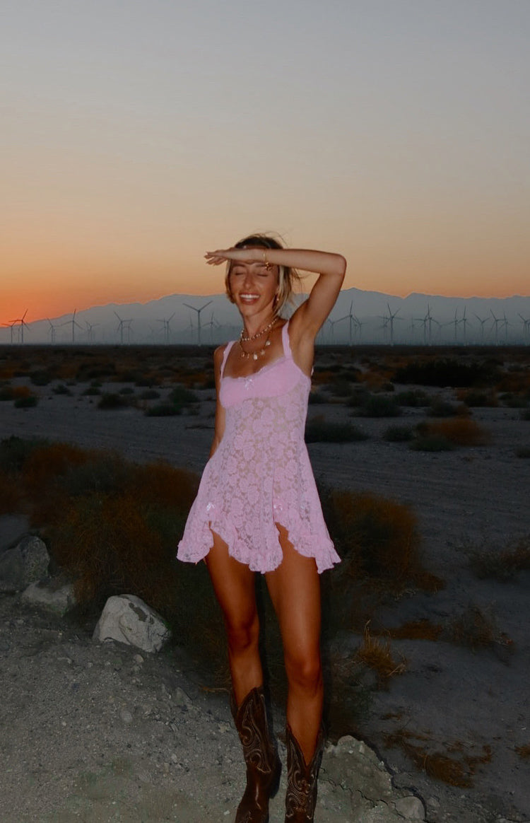 All Mine Pink Lace Mini Dress — 8