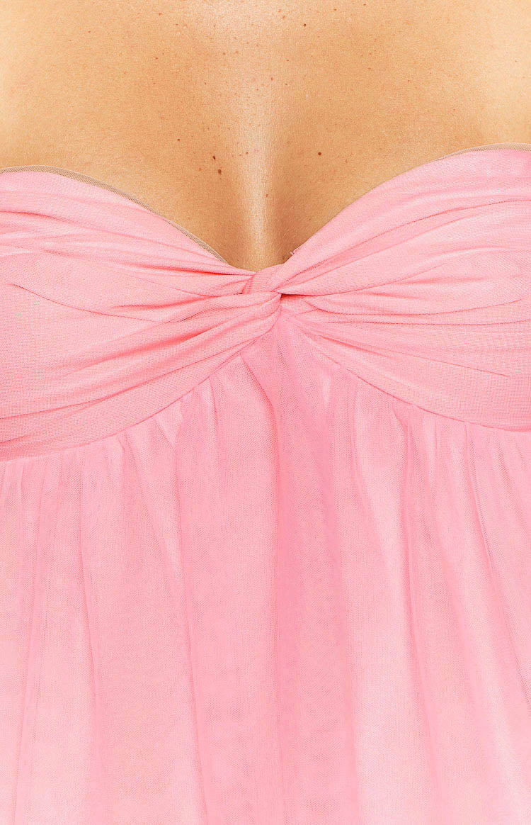 Amba Pink Strapless Mini Dress — 6