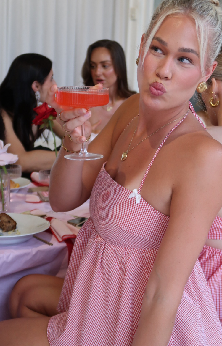 Aspen Red Gingham Halter Top — 14