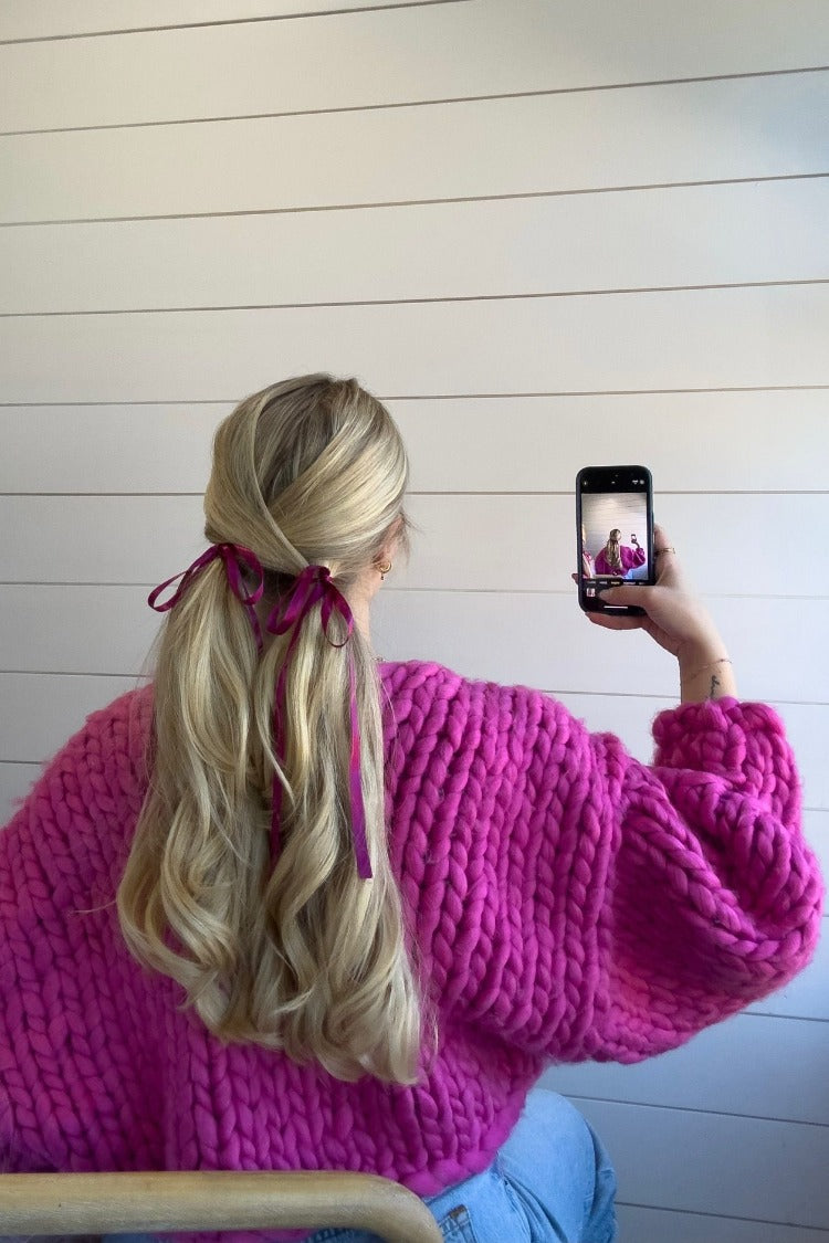 Blush Blossom Pink Knit Cardigan — 14