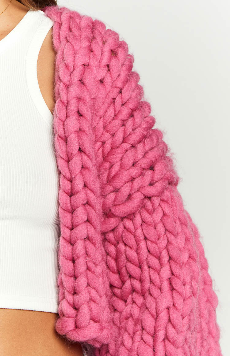 Blush Blossom Pink Knit Cardigan — 13