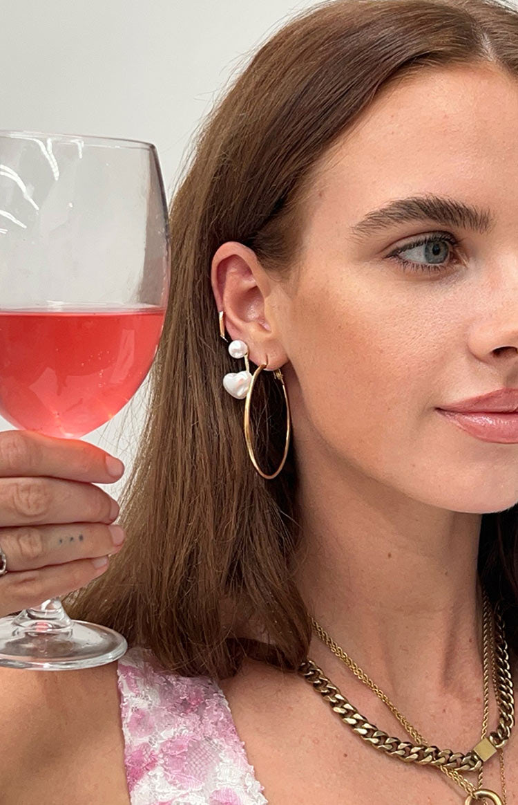 Luxe Lattice Gold Hoop Earrings 3 Pack — 1
