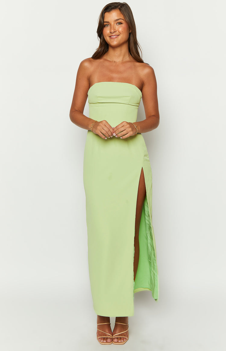 Lenora Green Strapless Maxi Dress — 3