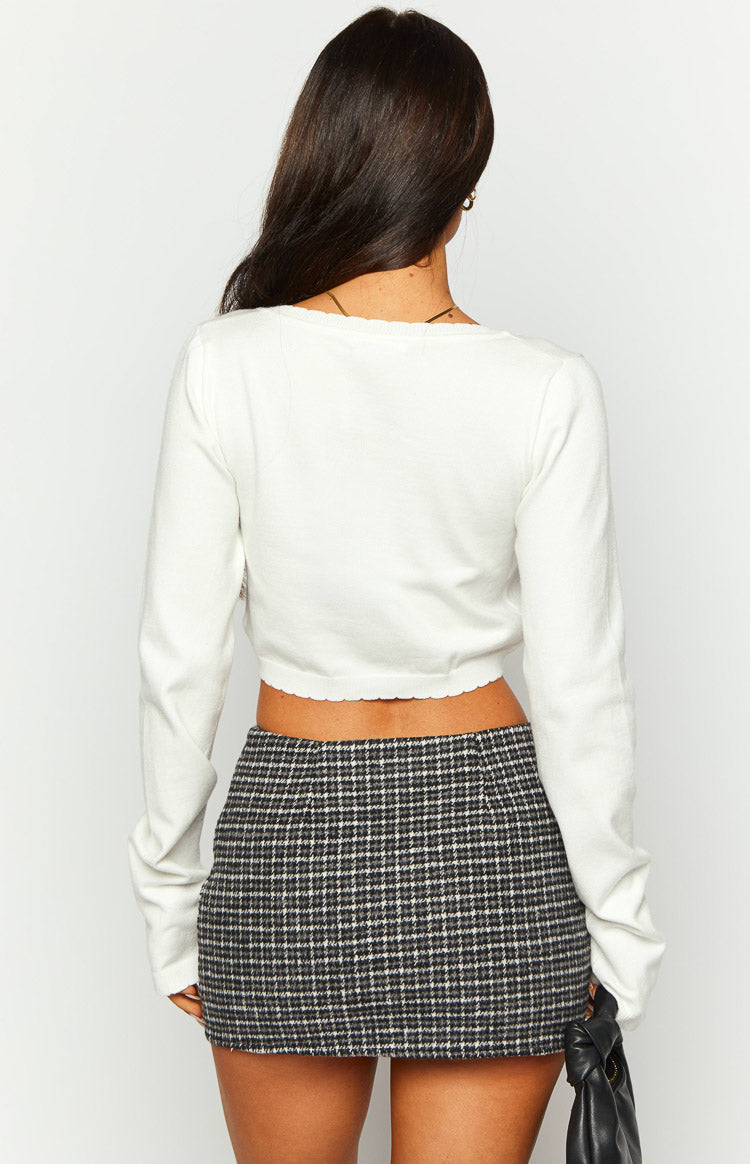 Twilight Grey Plaid Mini Skirt — 9