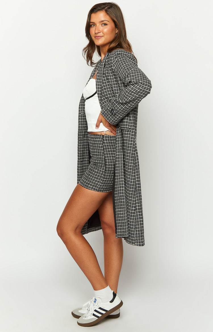 Twilight Grey Plaid Mini Skirt — 12