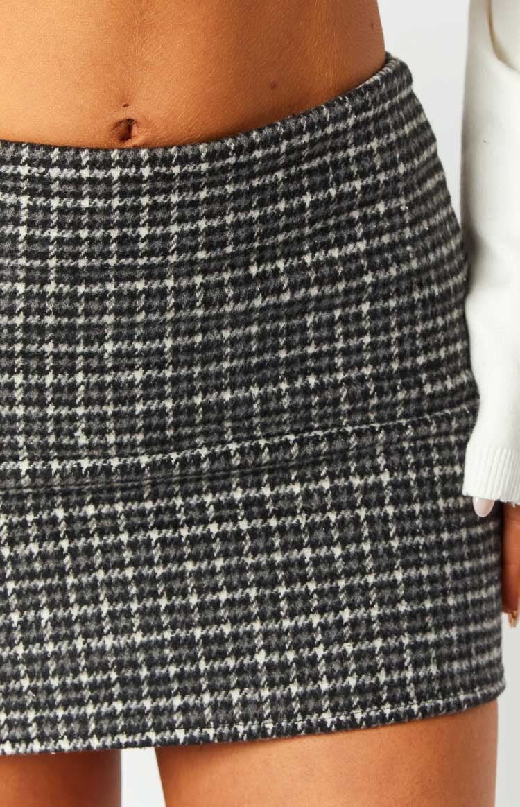 Twilight Grey Plaid Mini Skirt — 13