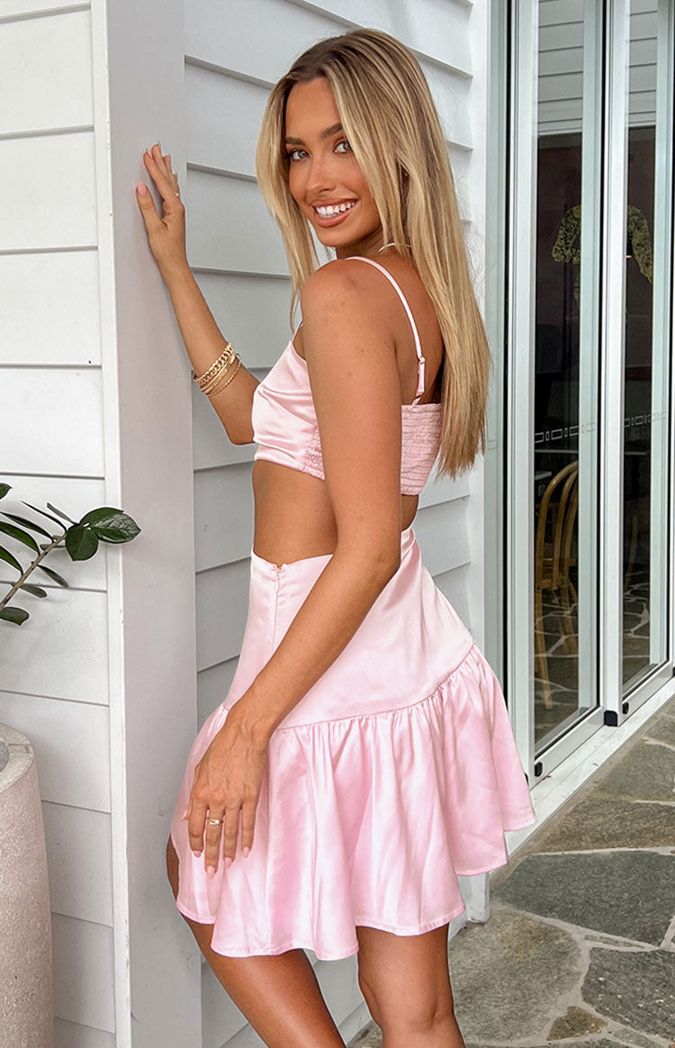 Your Fantasy Pink Satin Mini Dress — 7