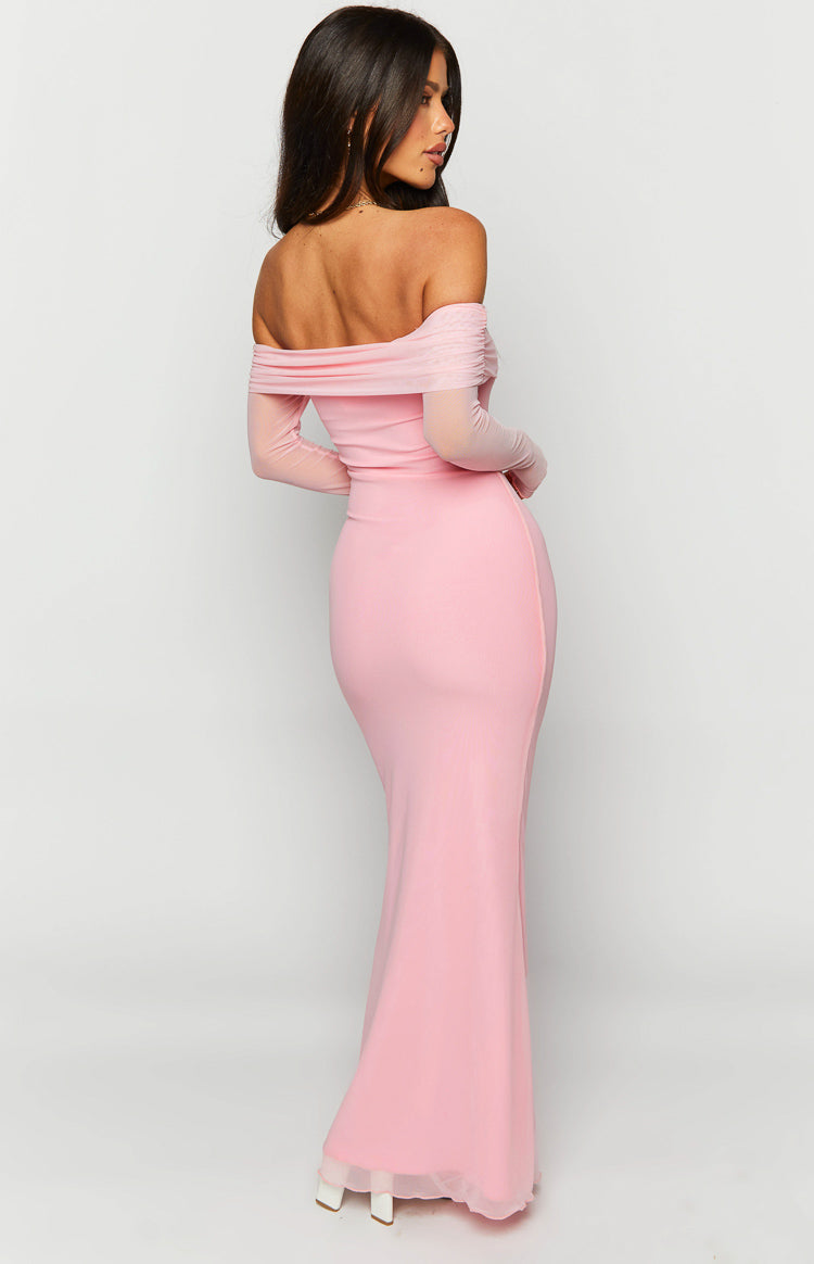 Coraline Pink Long Sleeve Maxi Dress — 5