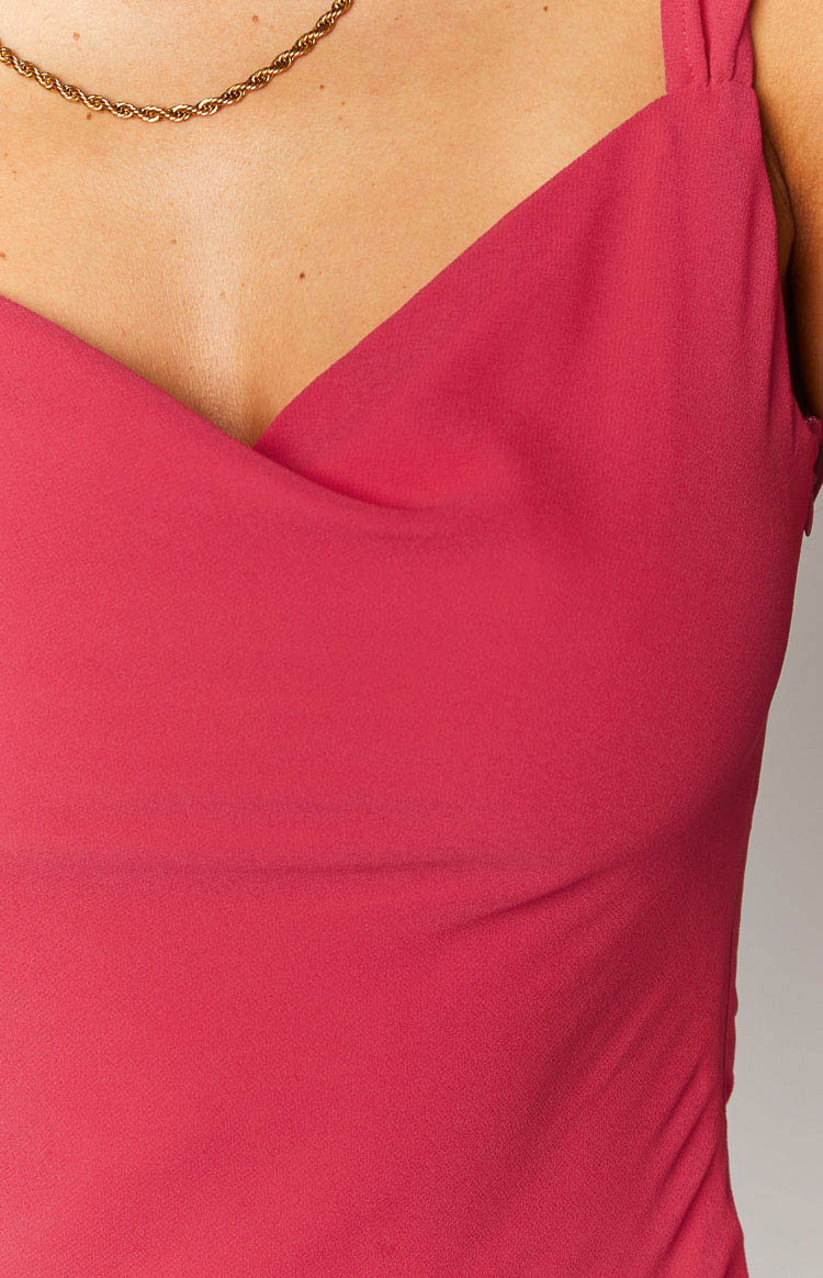 Astrid Pink Chiffon Maxi Dress — 6