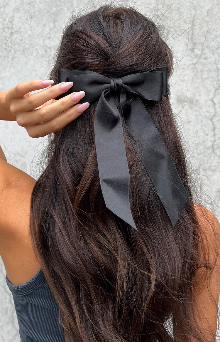 Whimsy Willow Black Bow Hair Clip — 1
