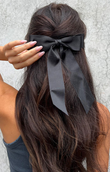 Whimsy Willow Black Bow Hair Clip — 1