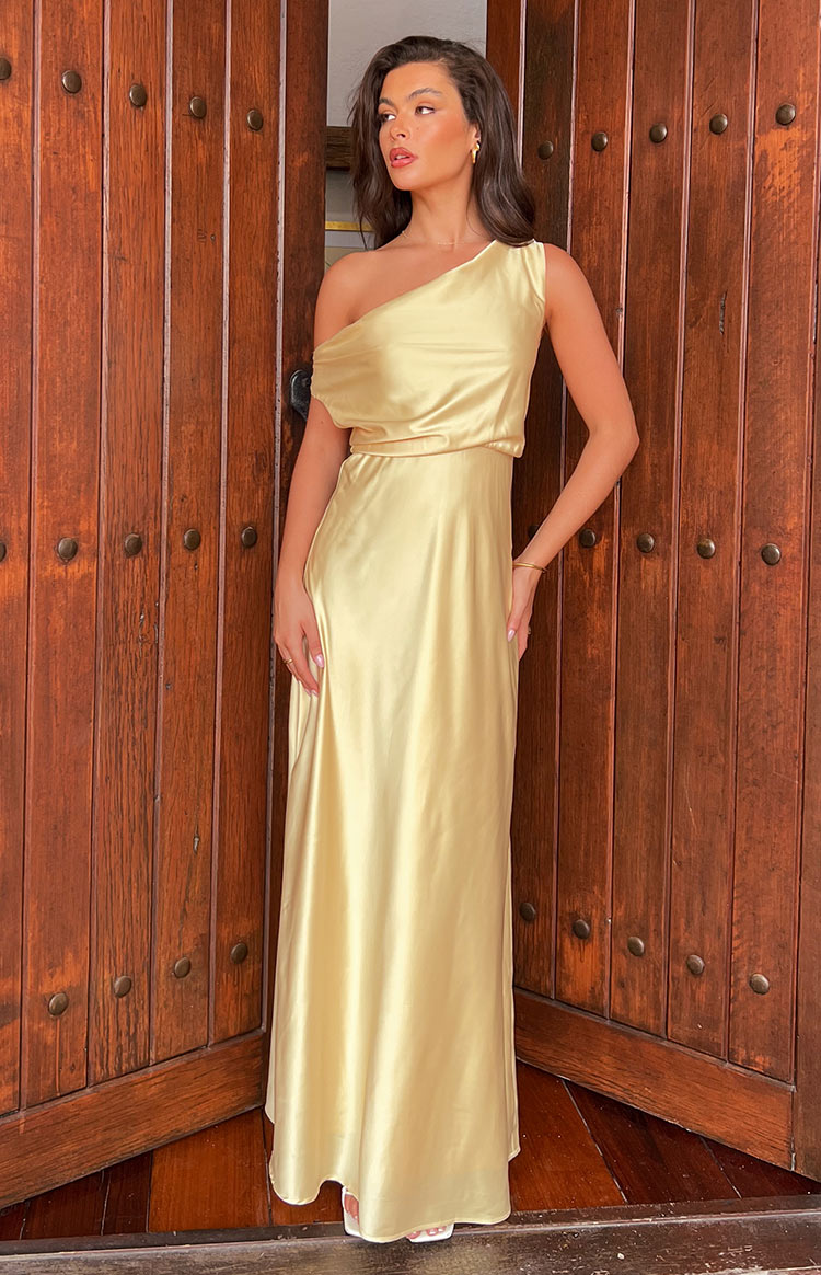 Sunshine Elegance Yellow Formal Maxi Dress — 1