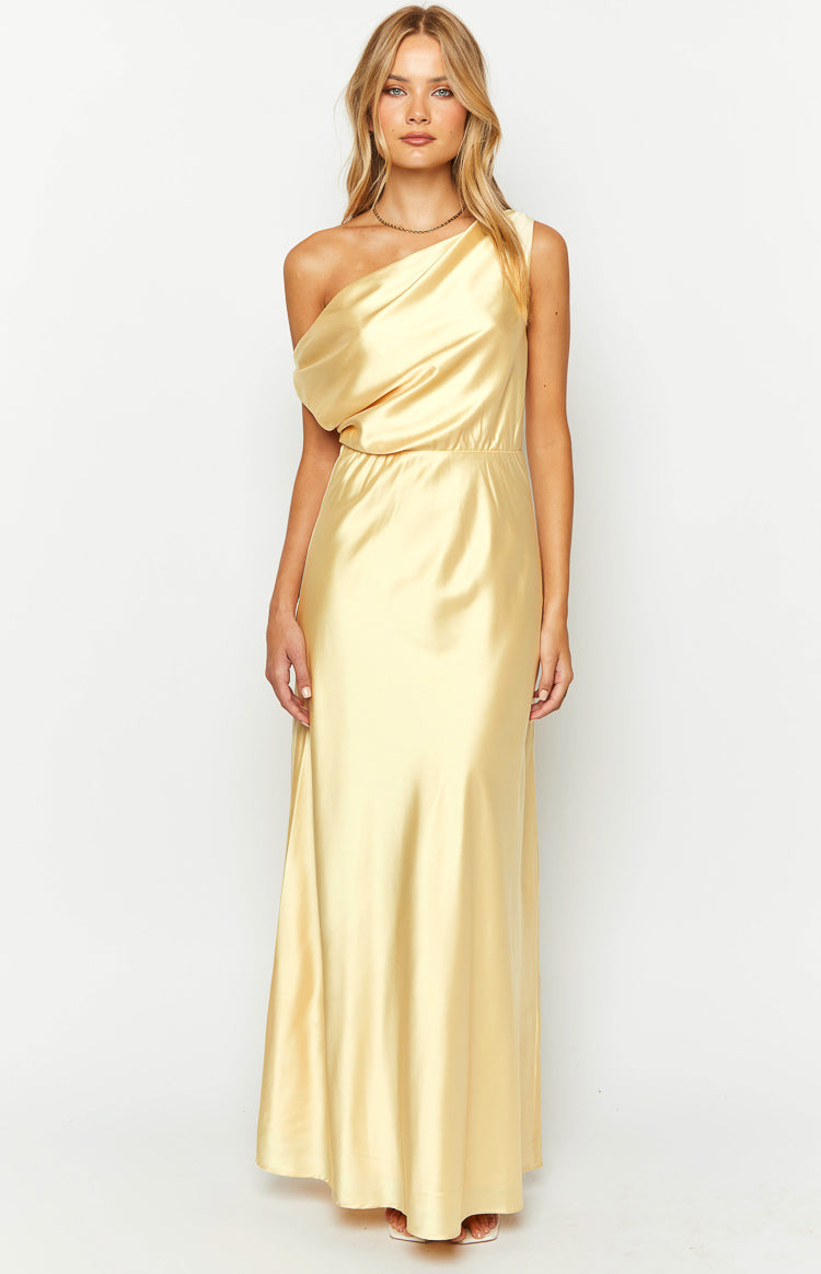Sunshine Elegance Yellow Formal Maxi Dress — 2