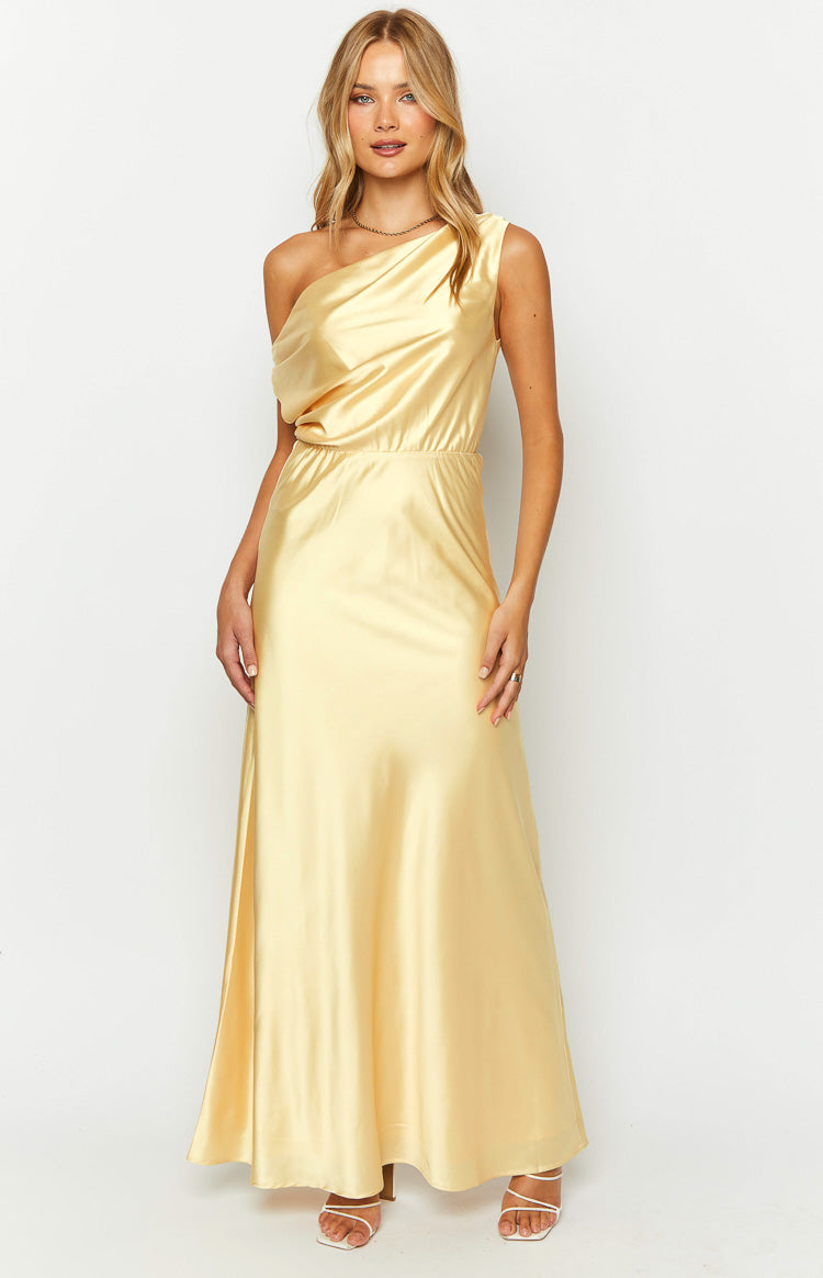Sunshine Elegance Yellow Formal Maxi Dress — 3