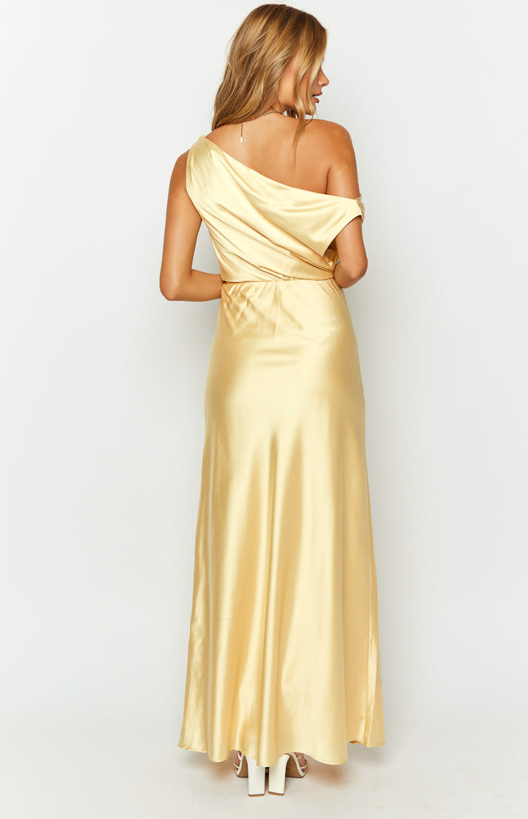 Sunshine Elegance Yellow Formal Maxi Dress — 5
