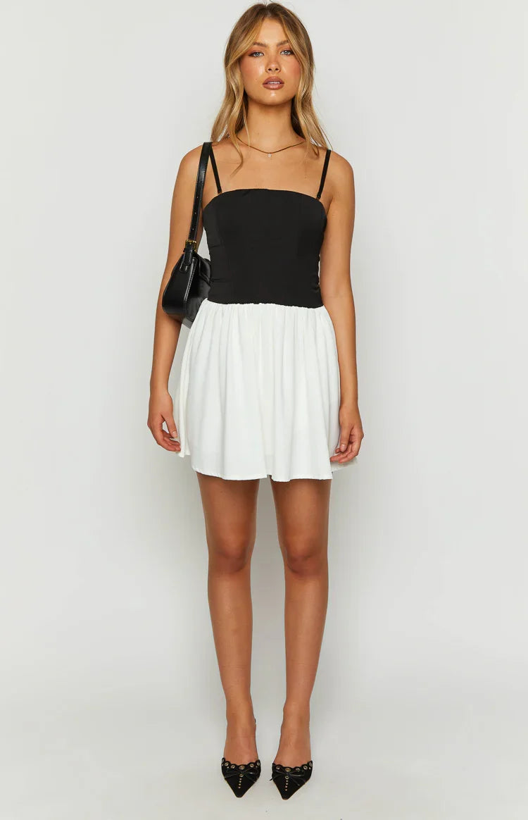 Draven Black And White Corset Mini Dress — 2