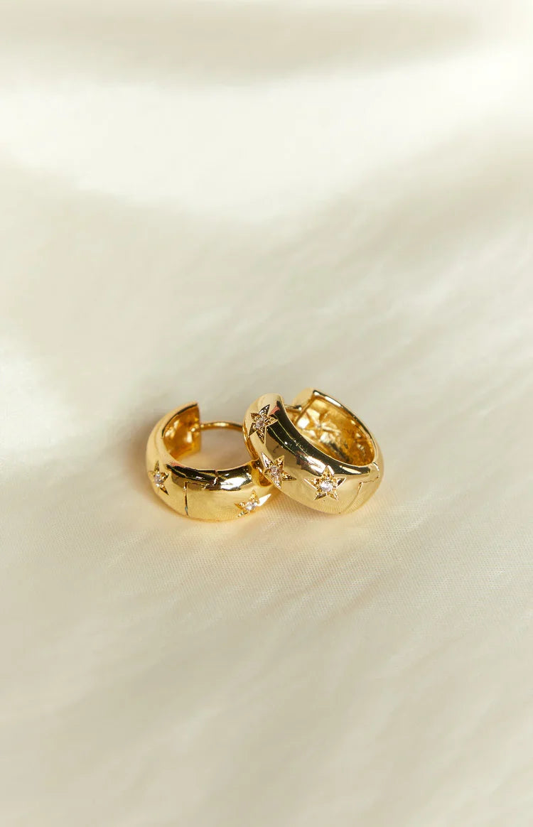 Stardust Gold Hoop Earrings — 4