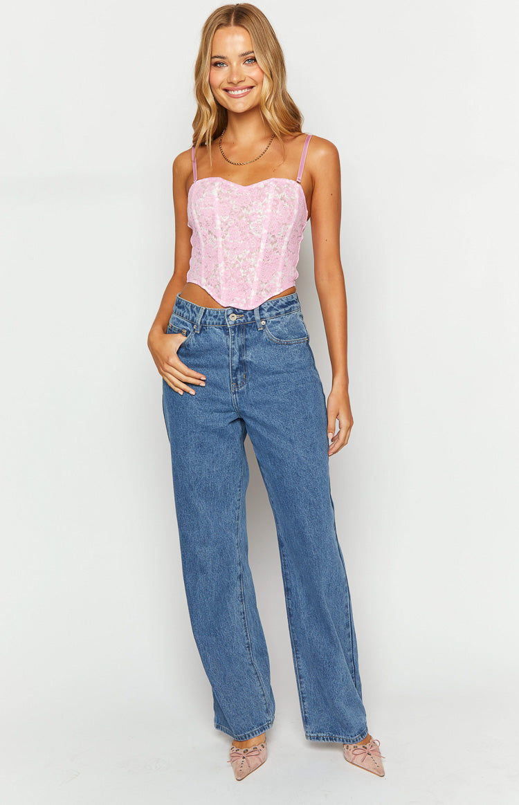 Calliope Mid Wash Mid Rise Slouchy Jeans — 3