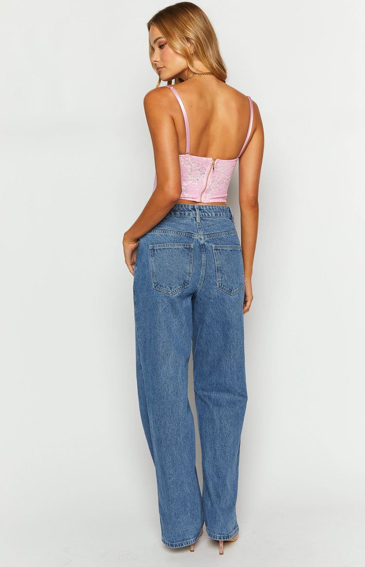 Calliope Mid Wash Mid Rise Slouchy Jeans — 5