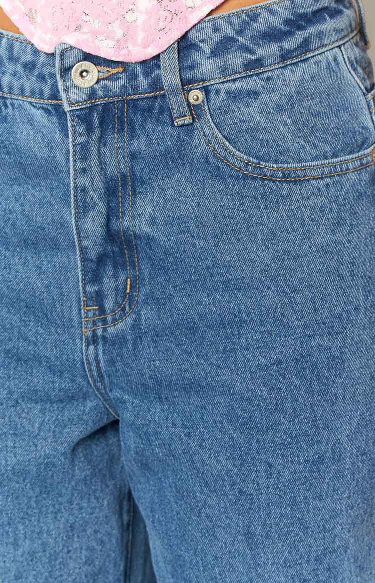 Calliope Mid Wash Mid Rise Slouchy Jeans — 6