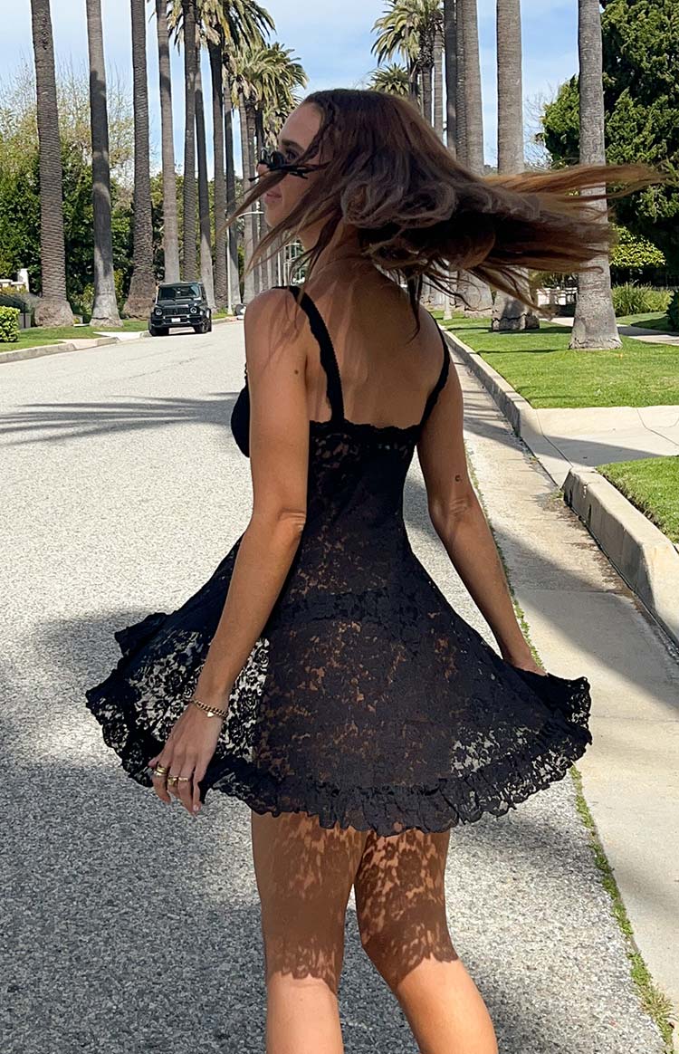 All Mine Black Lace Mini Dress — 7