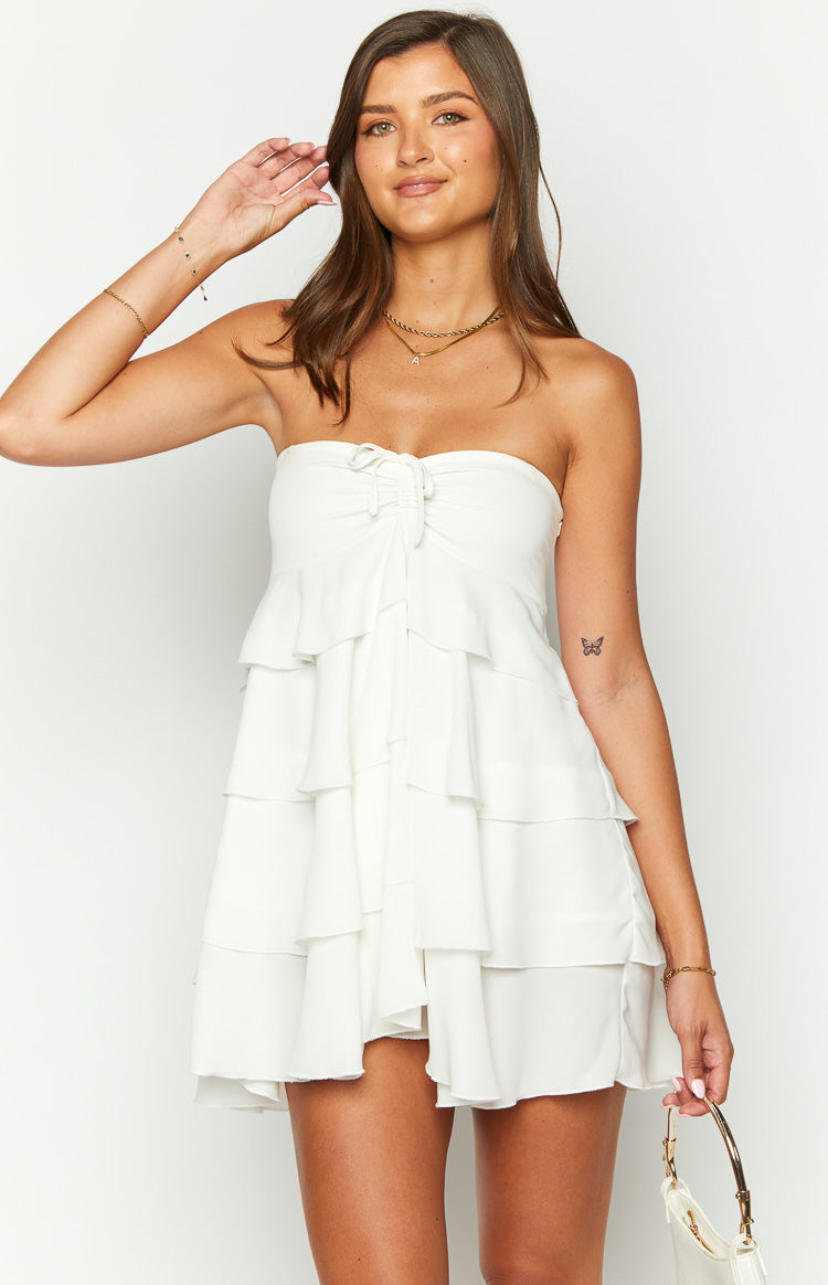 Miller White Strapless Mini Dress — 3