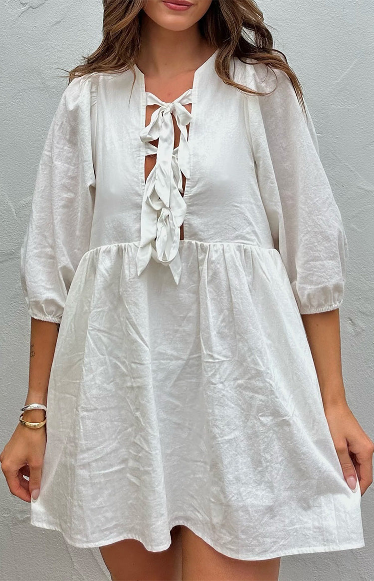 Issy White Mini Dress — 1