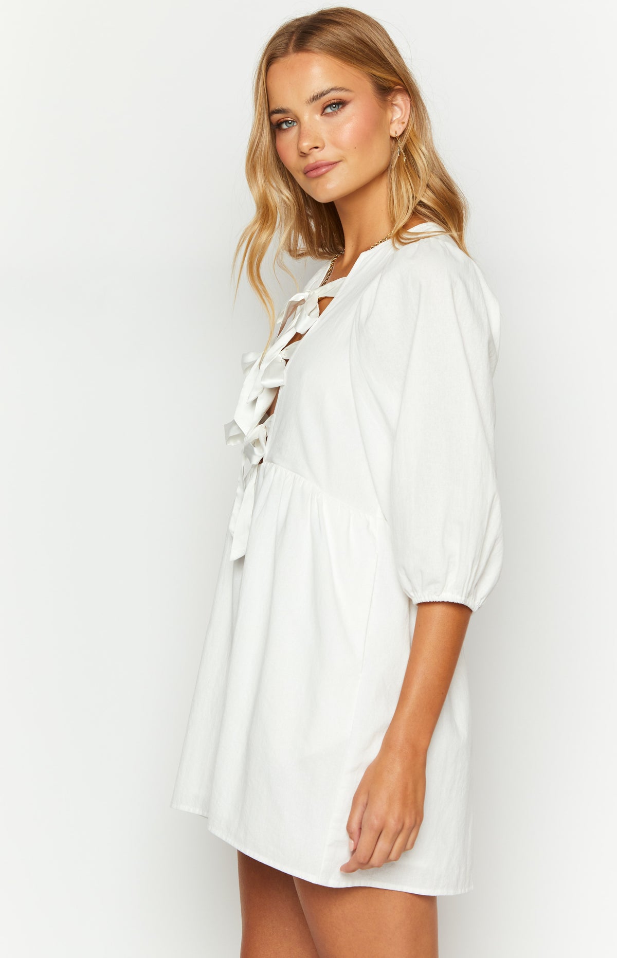 Issy White Mini Dress — 3