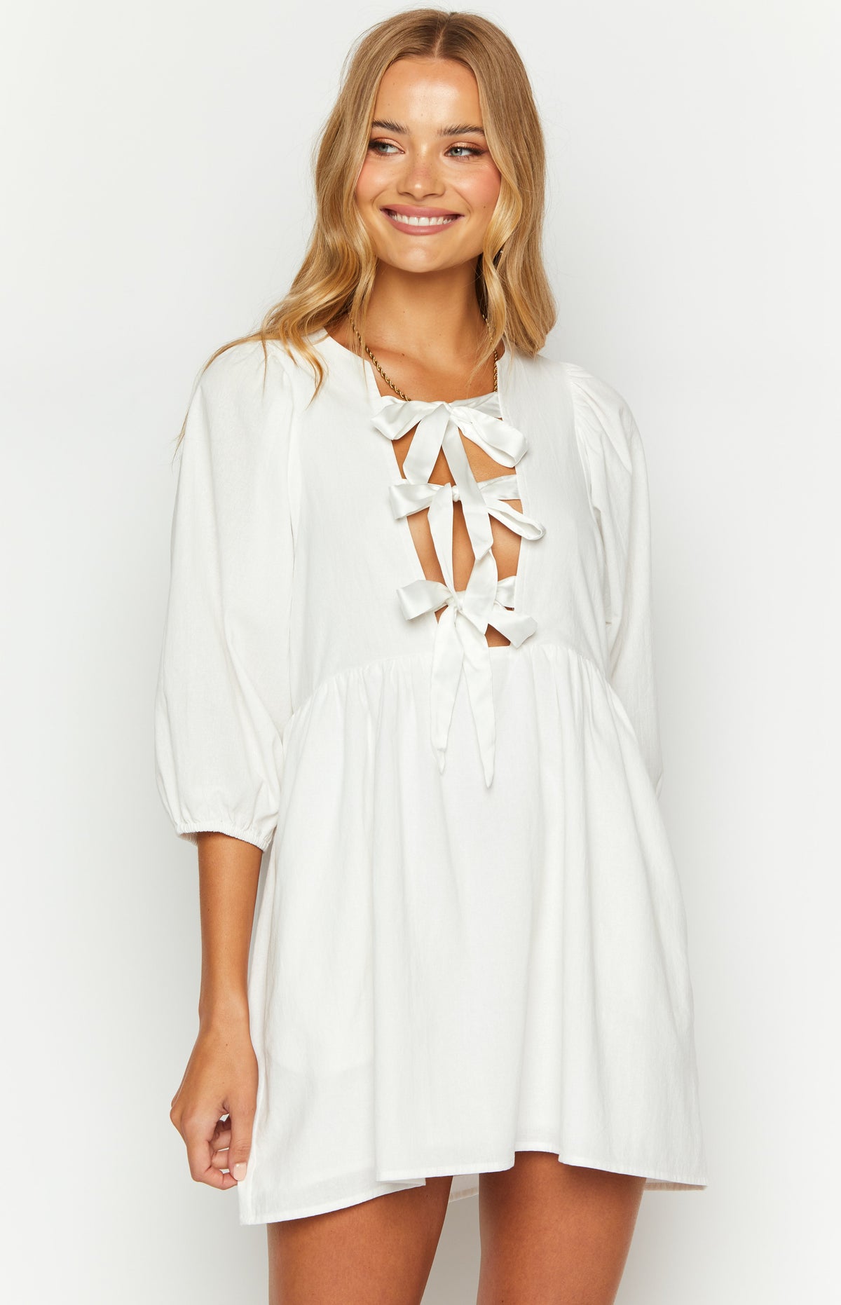 Issy White Mini Dress — 5