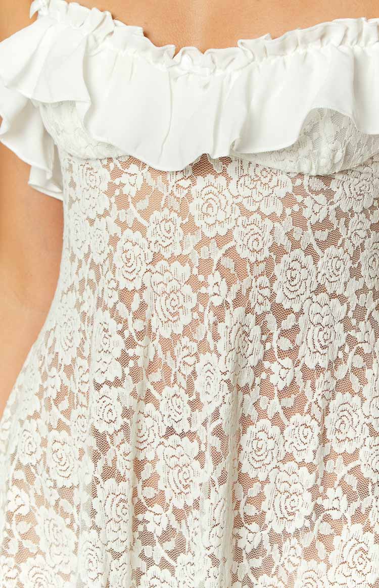 Bodhi White Lace Mini Dress — 6